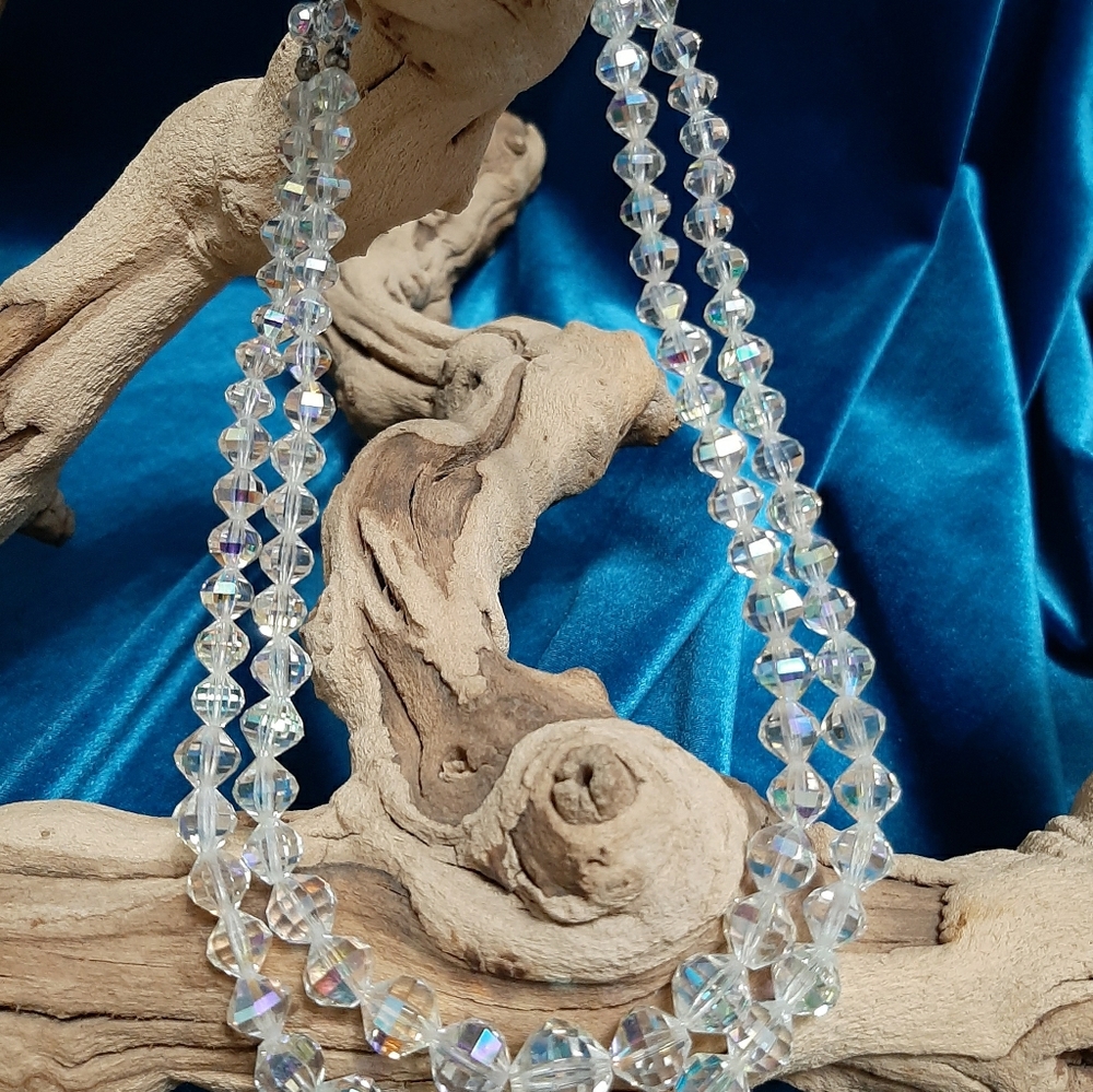 Vintage Aurora Borealis Crystal Necklace